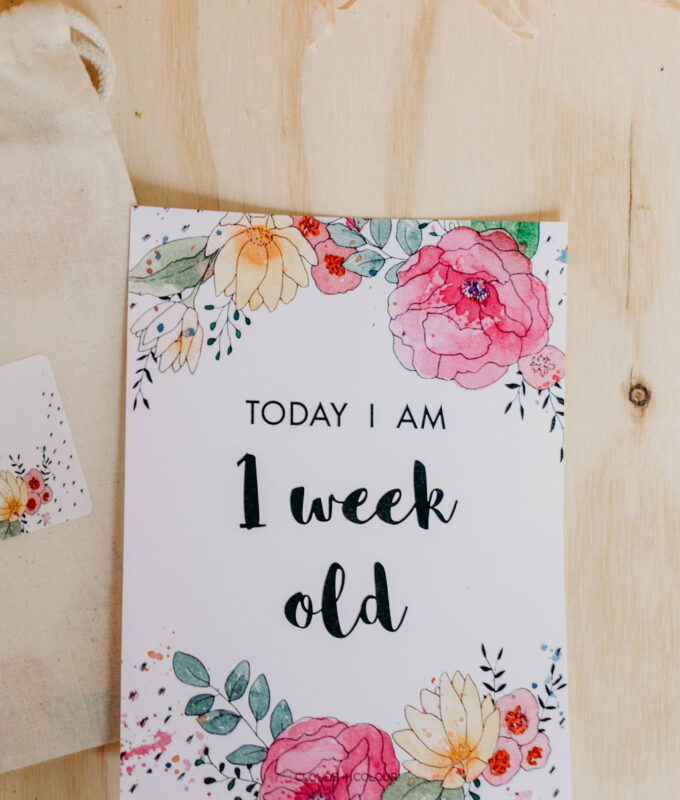 baby of colour milestone cards
