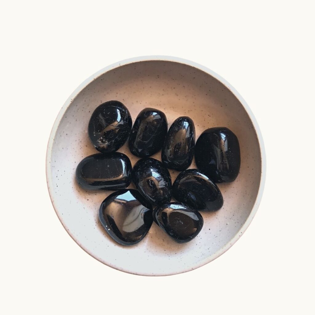 Tumbled stones black tourmaline